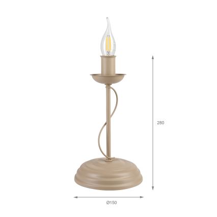 Lampada da tavolo ANTON 1xE14/60W/230V beige