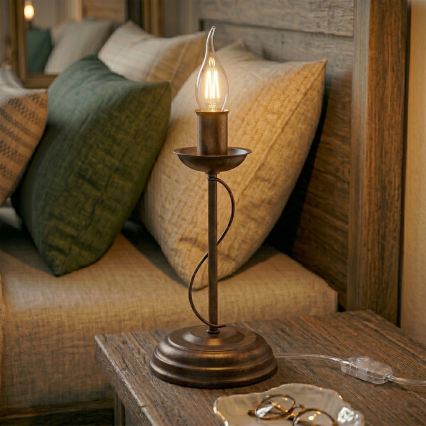 Lampada da tavolo ANTON 1xE14/60W/230V bronzo
