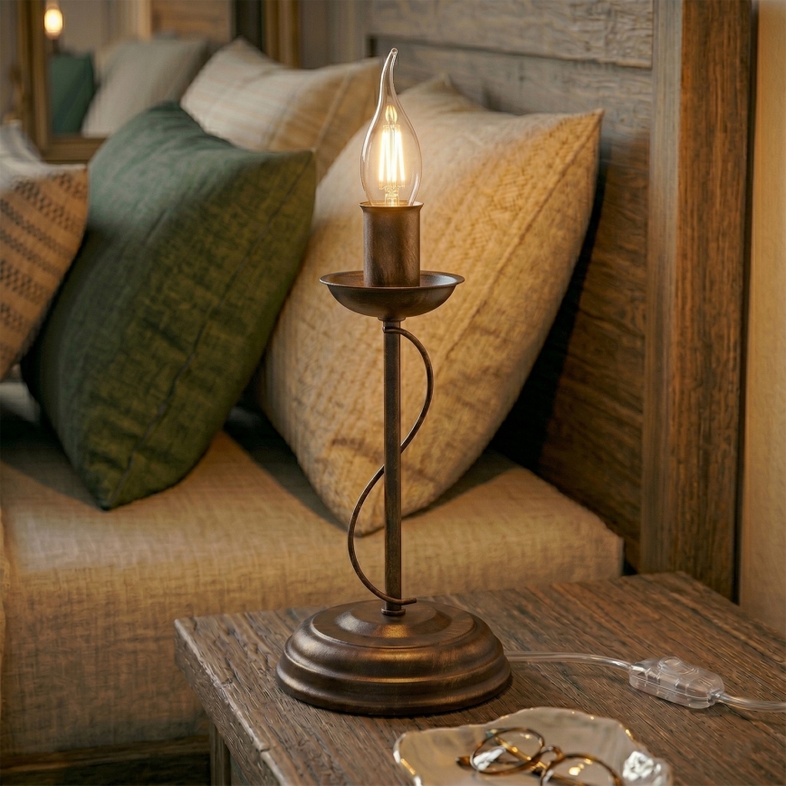 Lampada da tavolo ANTON 1xE14/60W/230V bronzo