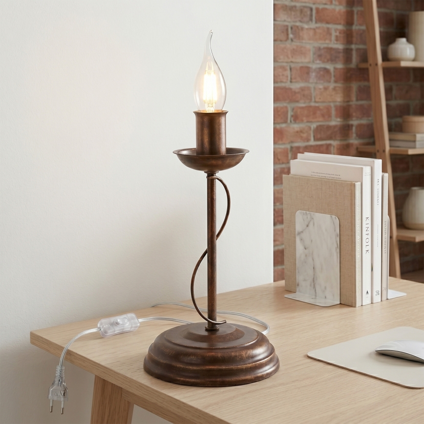 Lampada da tavolo ANTON 1xE14/60W/230V bronzo