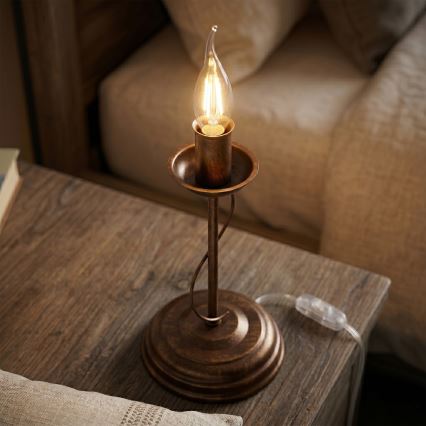 Lampada da tavolo ANTON 1xE14/60W/230V bronzo