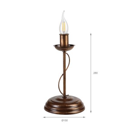 Lampada da tavolo ANTON 1xE14/60W/230V bronzo