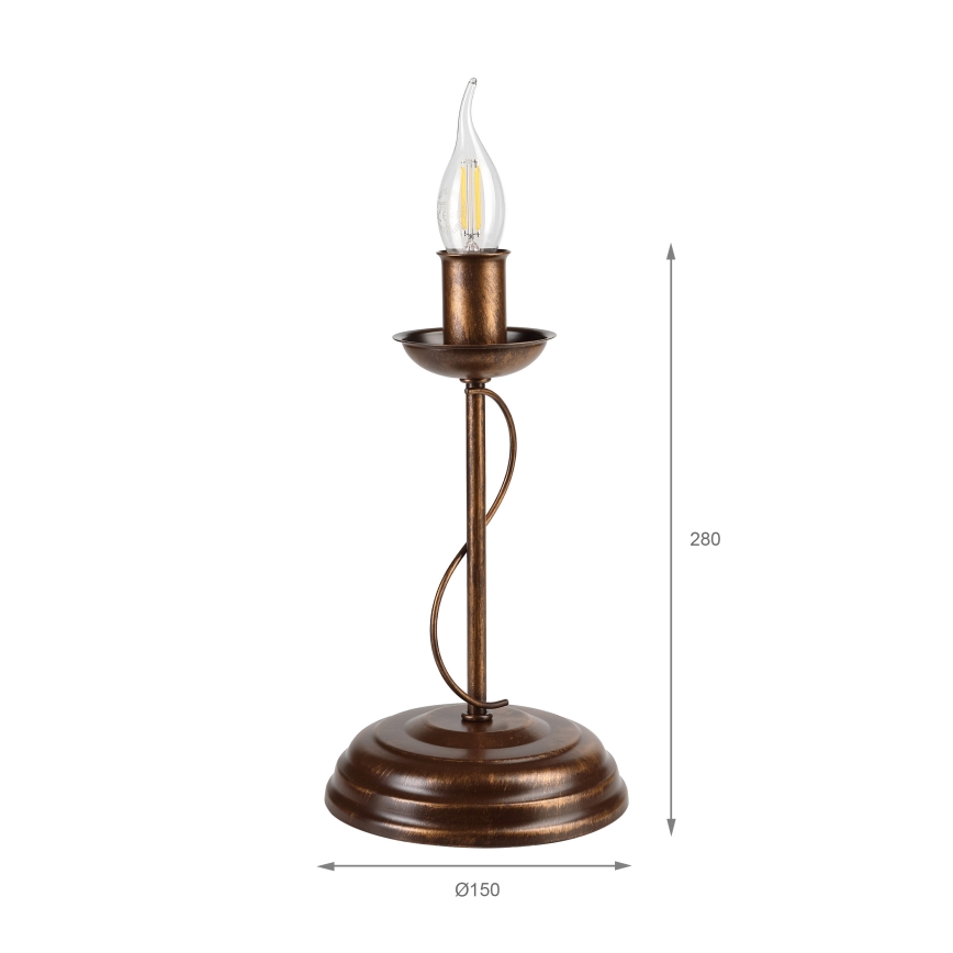 Lampada da tavolo ANTON 1xE14/60W/230V bronzo