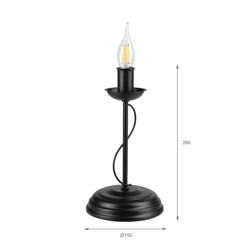 Lampada da tavolo ANTON 1xE14/60W/230V nera
