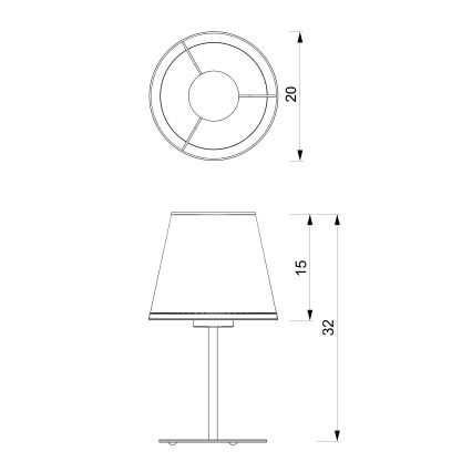 Lampada da tavolo ARDEN 1xE27/15W/230V beige
