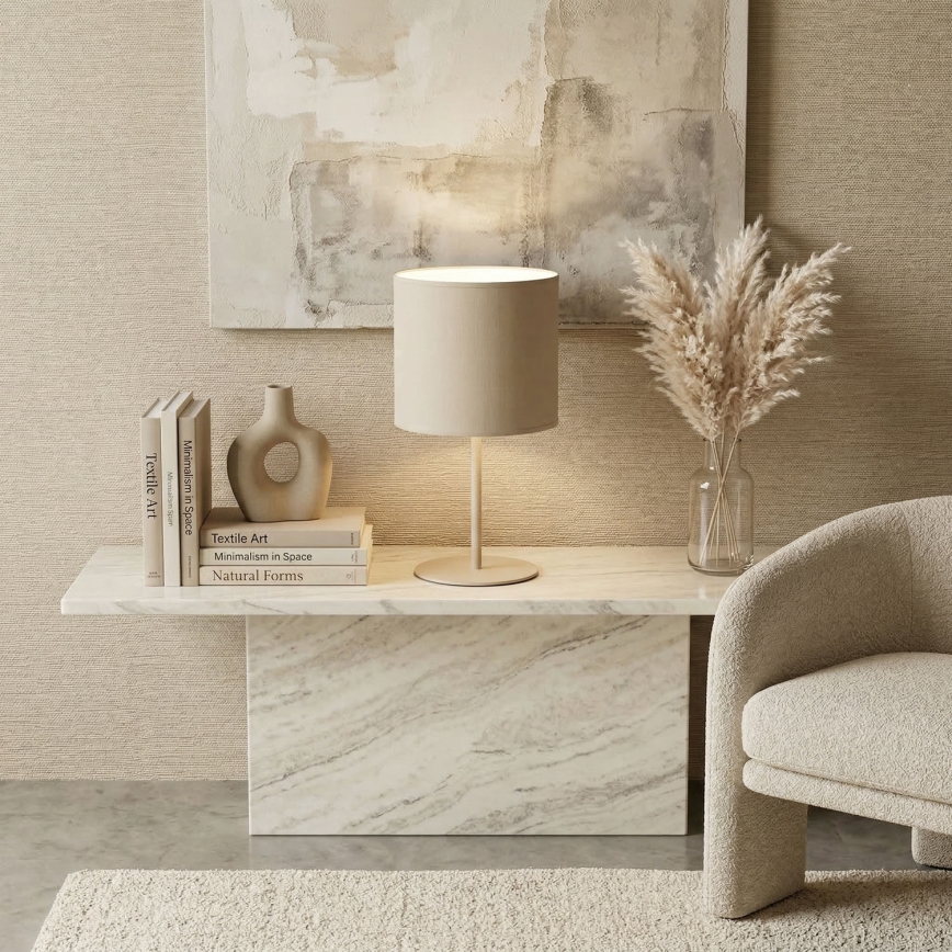 Lampada da tavolo ARDEN 1xE27/15W/230V beige