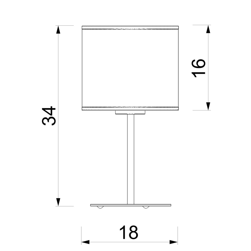 Lampada da tavolo ARDEN 1xE27/15W/230V beige