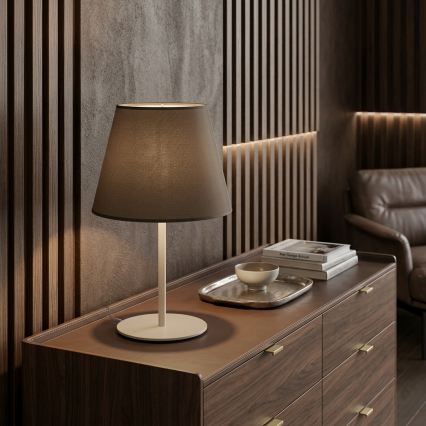 Lampada da tavolo ARDEN 1xE27/15W/230V beige/marrone