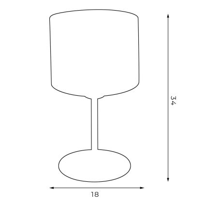 Lampada da tavolo ARDEN 1xE27/60W/230V diametro 18 cm bianco