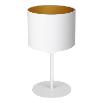 Lampada da tavolo ARDEN 1xE27/60W/230V diametro 18 cm bianco/oro