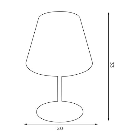 Lampada da tavolo ARDEN 1xE27/60W/230V diametro 20 cm bianco