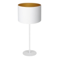 Lampada da tavolo ARDEN 1xE27/60W/230V diametro 25 cm bianco/oro