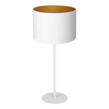 Lampada da tavolo ARDEN 1xE27/60W/230V diametro 25 cm bianco/oro