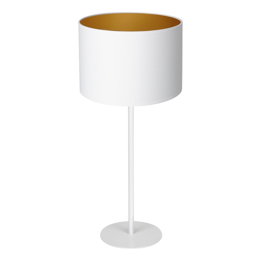 Lampada da tavolo ARDEN 1xE27/60W/230V diametro 25 cm bianco/oro