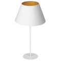 Lampada da tavolo ARDEN 1xE27/60W/230V diametro 30 cm bianco/oro
