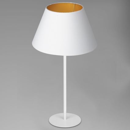 Lampada da tavolo ARDEN 1xE27/60W/230V diametro 30 cm bianco/oro