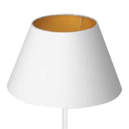 Lampada da tavolo ARDEN 1xE27/60W/230V diametro 30 cm bianco/oro