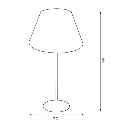 Lampada da tavolo ARDEN 1xE27/60W/230V diametro 30 cm viola/oro