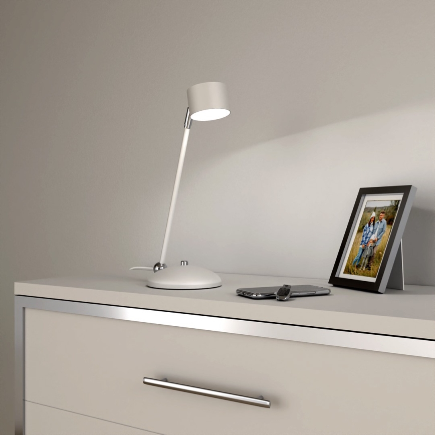 Lampada da tavolo ARENA 1xGX53/11W/230V bianco/cromo lucido
