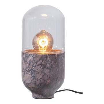 Lampada da tavolo ASEL 1xE27/25W/230V marmo grigio/marrone