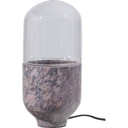 Lampada da tavolo ASEL 1xE27/25W/230V marmo grigio/marrone