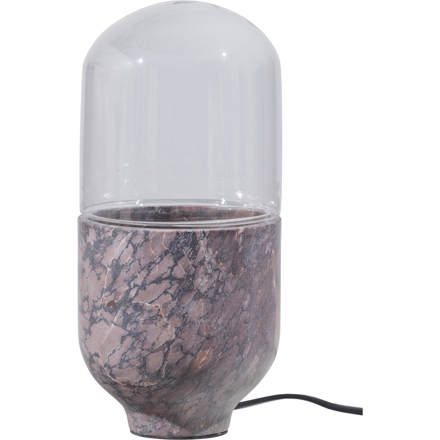Lampada da tavolo ASEL 1xE27/25W/230V marmo grigio/marrone