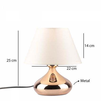 Lampada da tavolo ASPARAGUS 1xE27/40W/230V in rame