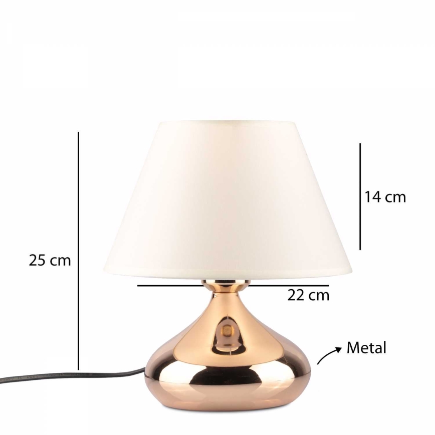 Lampada da tavolo ASPARAGUS 1xE27/40W/230V in rame