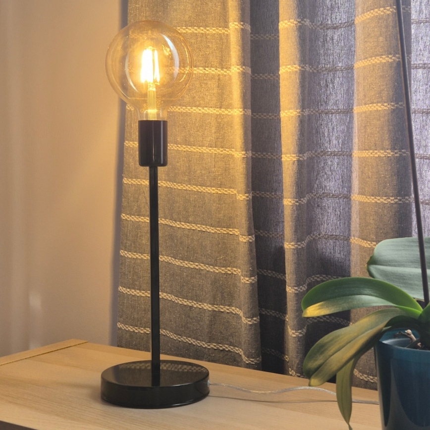 Lampada da tavolo ASTRID 1xE27/60W/230V nero lucido