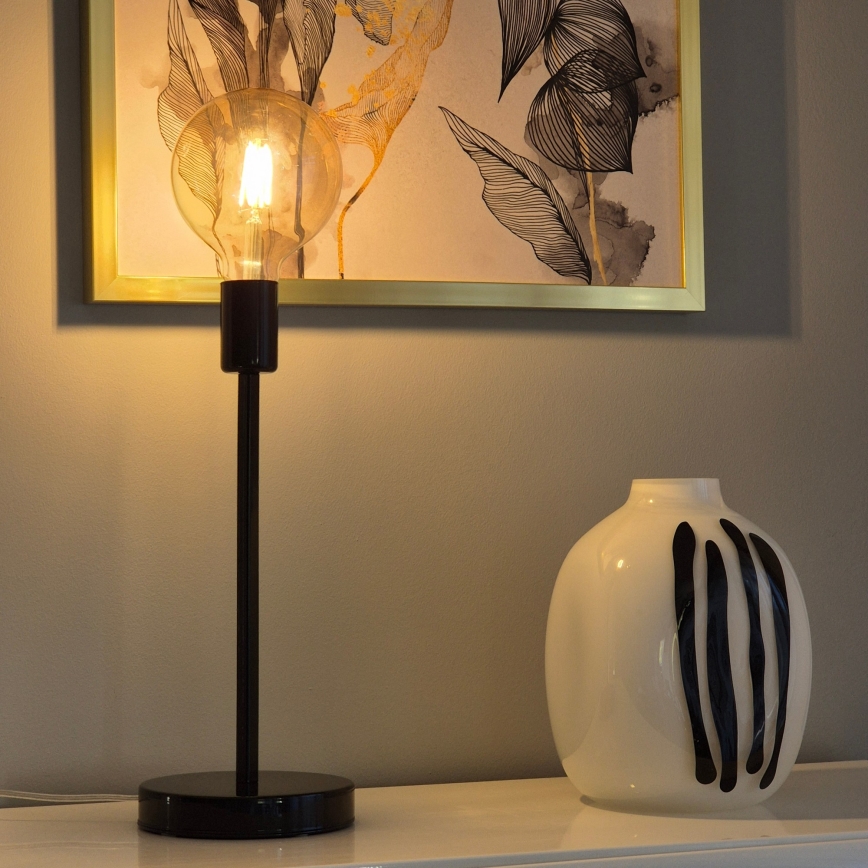 Lampada da tavolo ASTRID 1xE27/60W/230V nero lucido