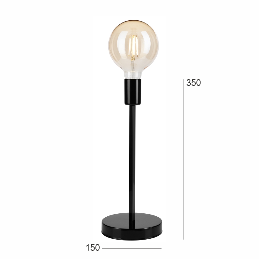 Lampada da tavolo ASTRID 1xE27/60W/230V nero lucido