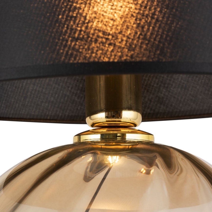 Lampada da tavolo AUREA 1xE27/15W/230V nero/beige