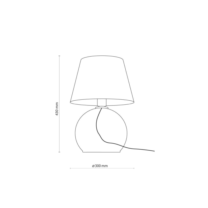 Lampada da tavolo AUREA 1xE27/15W/230V nero/beige