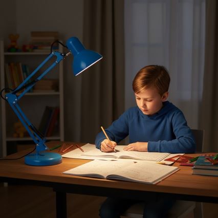Lampada da tavolo AURIQ 1xE27/60W/230V blu