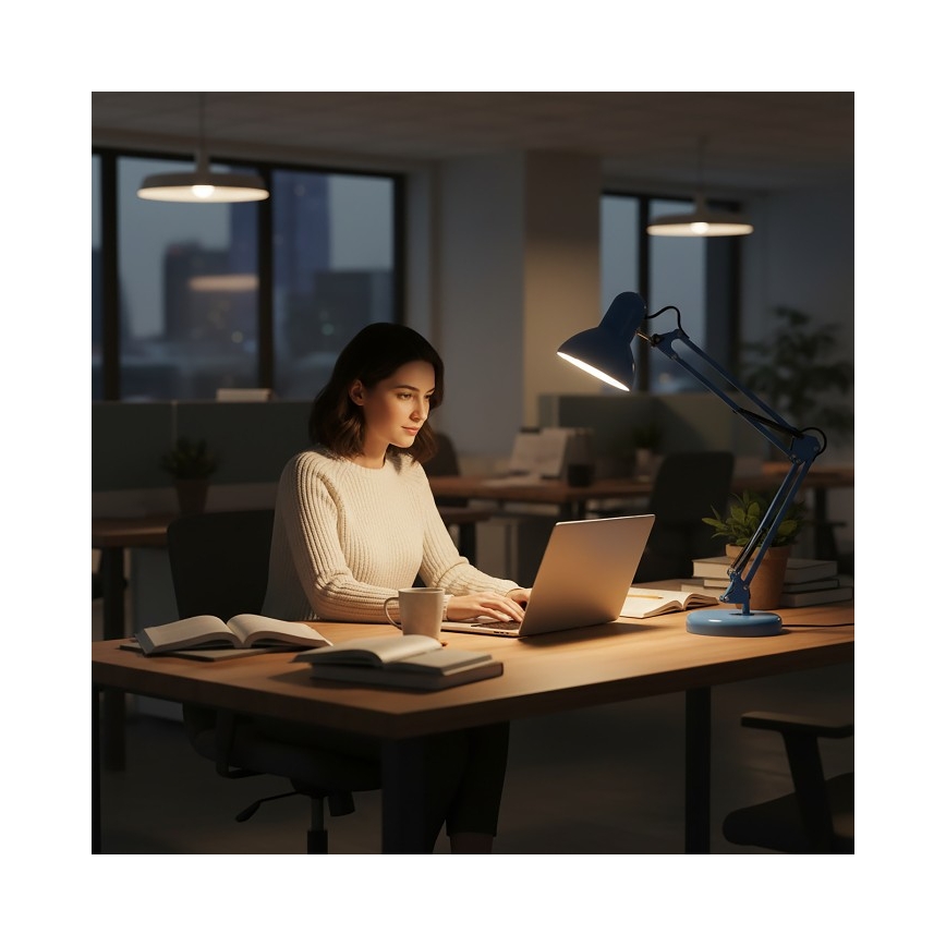 Lampada da tavolo AURIQ 1xE27/60W/230V blu