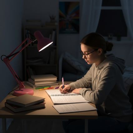 Lampada da tavolo AURIQ 1xE27/60W/230V rosa