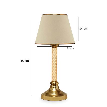 Lampada da tavolo AYD 1xE27/40W/230V beige/oro