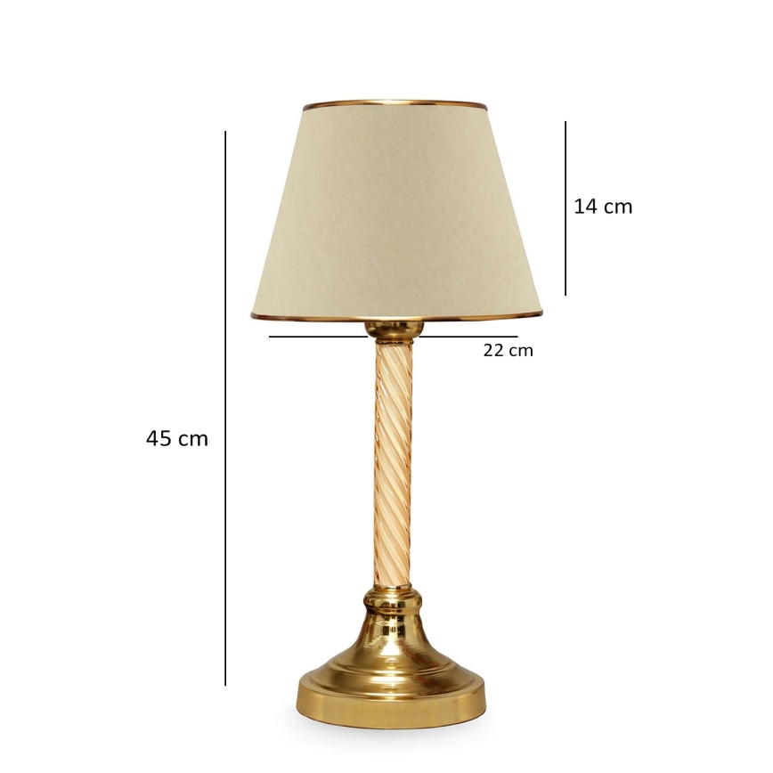 Lampada da tavolo AYD 1xE27/40W/230V beige/oro