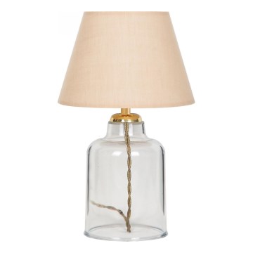 Lampada da tavolo AYD 1xE27/40W/230V beige/trasparente