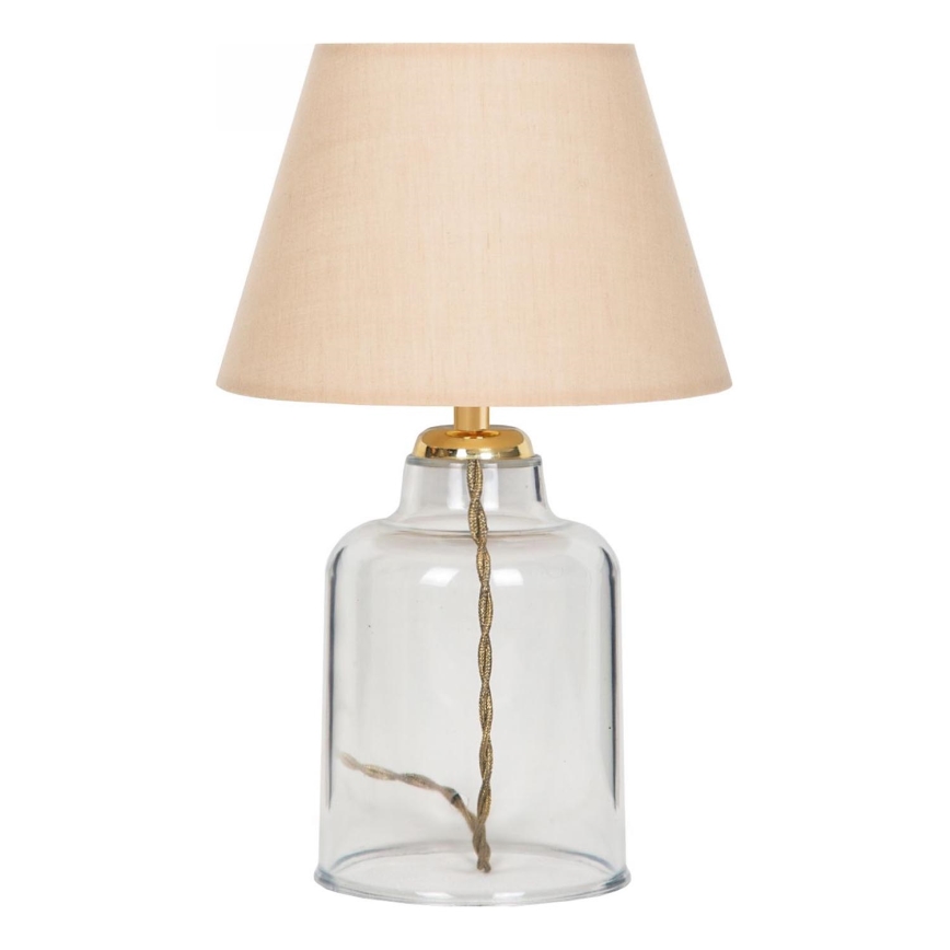 Lampada da tavolo AYD 1xE27/40W/230V beige/trasparente