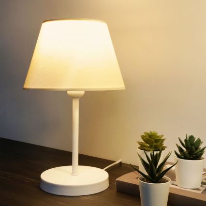 Lampada da tavolo AYD 1xE27/40W/230V bianca