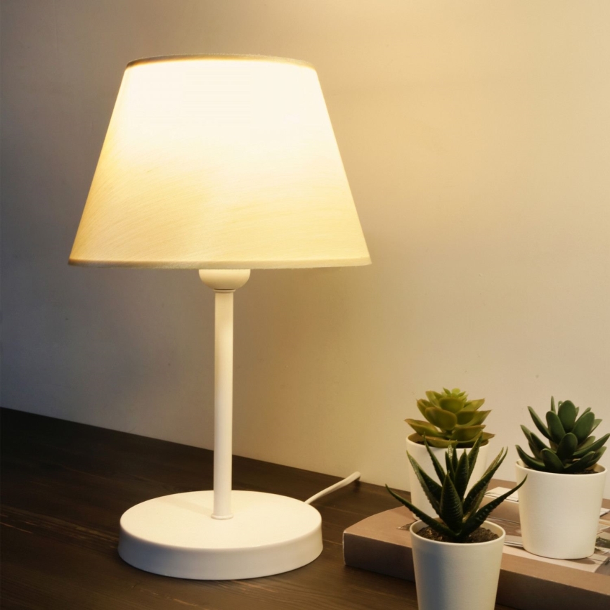 Lampada da tavolo AYD 1xE27/40W/230V bianca
