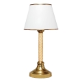 Lampada da tavolo AYD 1xE27/40W/230V bianca/oro