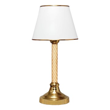 Lampada da tavolo AYD 1xE27/40W/230V bianca/oro