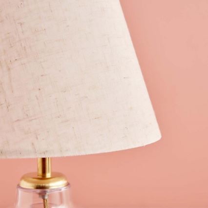 Lampada da tavolo AYD 1xE27/40W/230V crema/trasparente