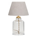 Lampada da tavolo AYD 1xE27/40W/230V crema/trasparente