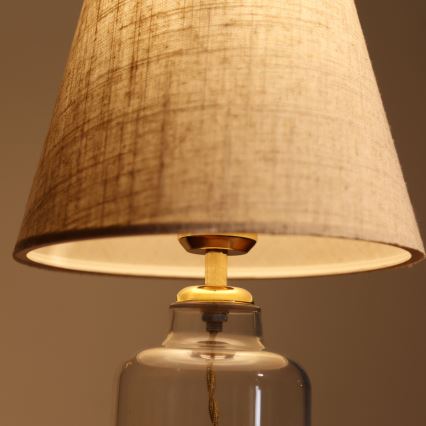 Lampada da tavolo AYD 1xE27/40W/230V crema/trasparente