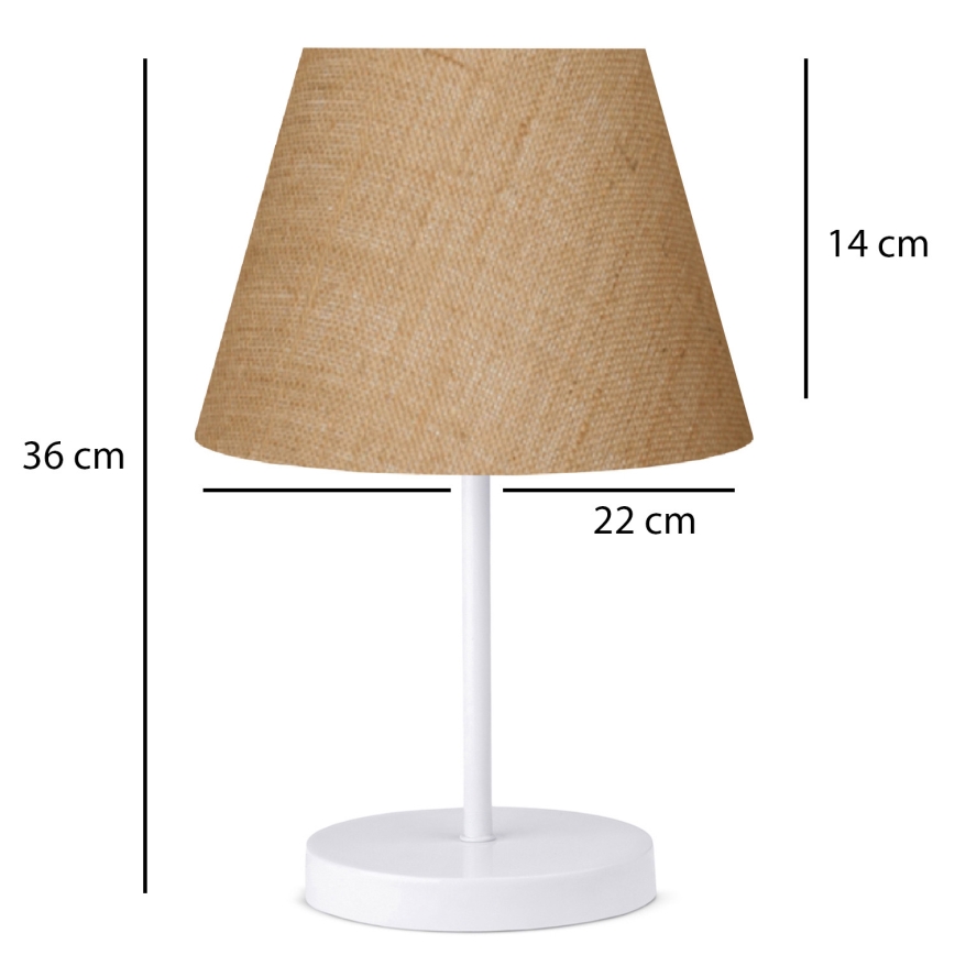Lampada da tavolo AYD 1xE27/40W/230V marrone/bianca