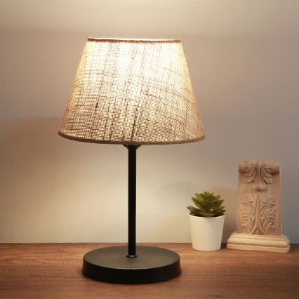 Lampada da tavolo AYD 1xE27/40W/230V marrone/nero