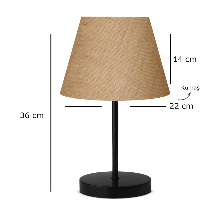 Lampada da tavolo AYD 1xE27/40W/230V marrone/nero